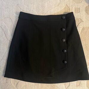 Black Buttoned Women's Skirt